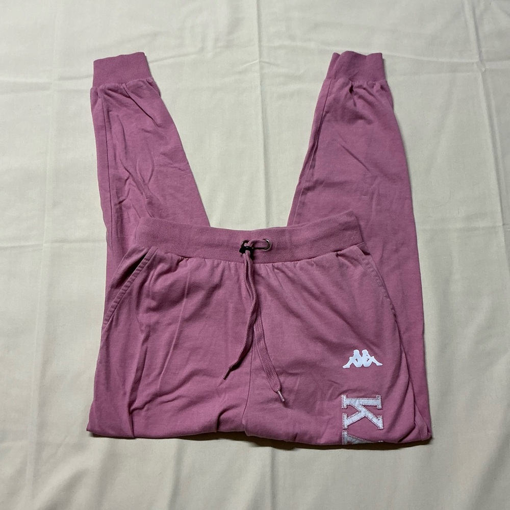 Kappa‎ Pink Jogger Sweatpants Size Small Y2K Preppy Streetwear - Picture 2 of 6